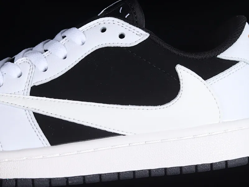 All categories Air Jordan Jordan series basketball shoes Air Jordan 1 Low Travis Scott x Air Jordan 1 Low OG AJ1 Joe 1 black and white panda reverse inverted hook joint casual sports basketball shoes DZ4317-100